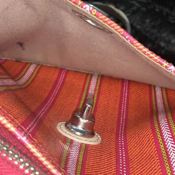 Coach Vibrant Colored Leather With Charm Shoulder/Crossbody Bag - Picture 14 of 15